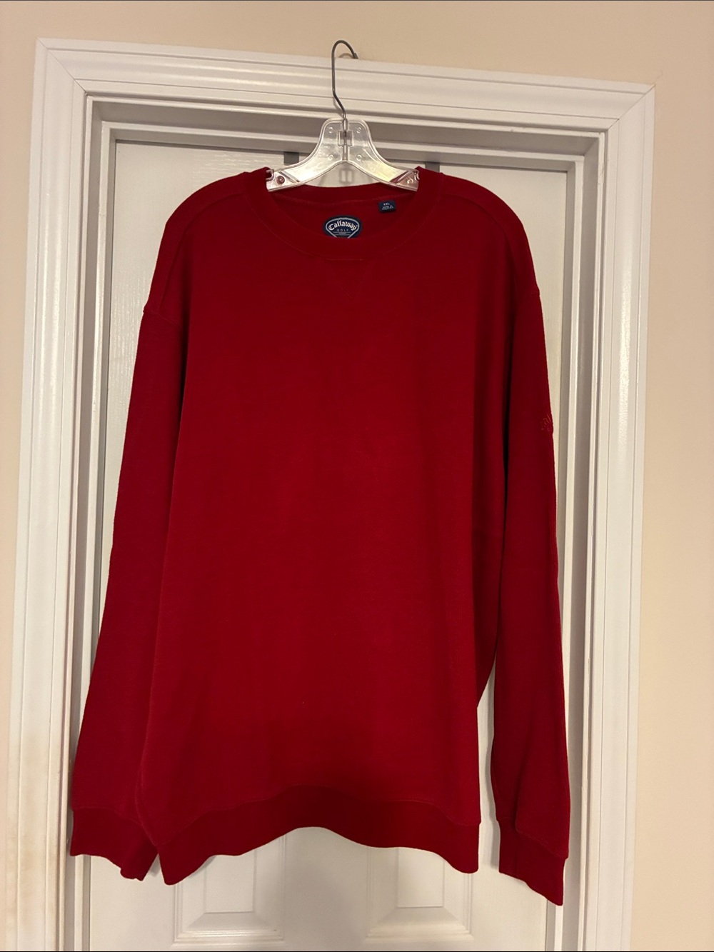 Men’s 2XL Callaway Golf Sport Solid Red Pullover Sweatshirt